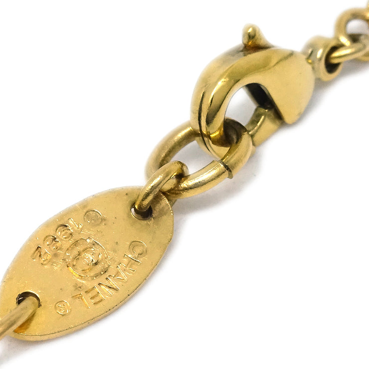Chanel CC Chain Pendant Necklace Gold 1982