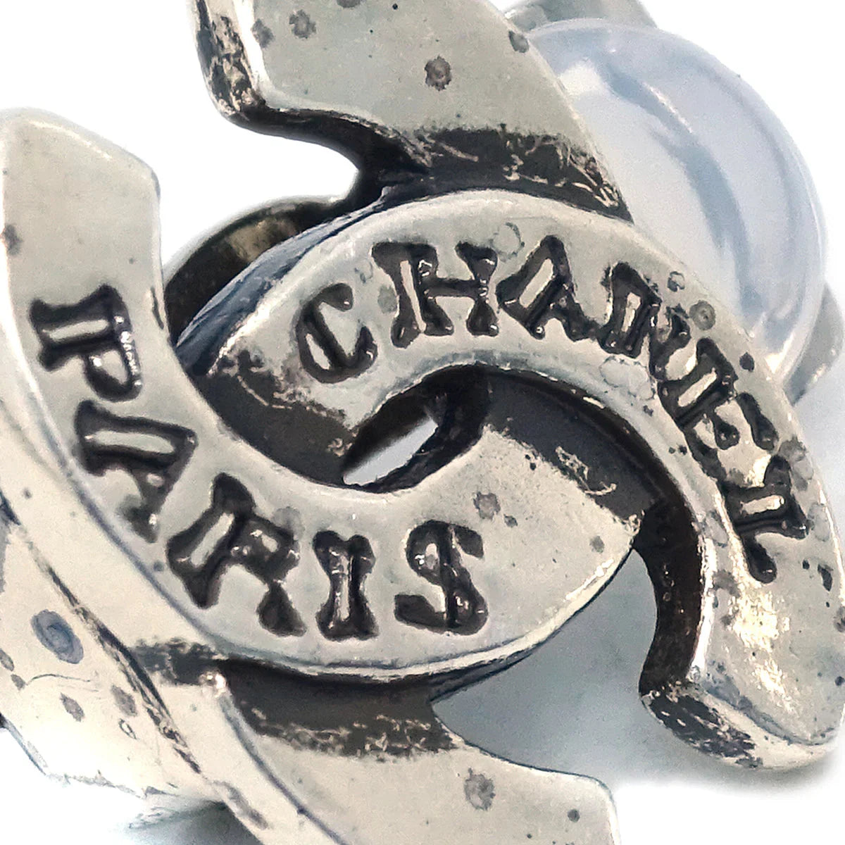 Chanel CC Earrings Clip-On Silver 99A