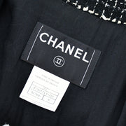 Chanel Emblem Double Breasted Jacket Black Tweed 05C #36