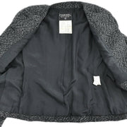 Chanel Collarless Jacket Gray 94A #38