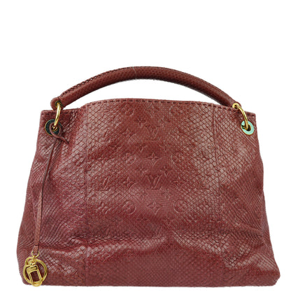 Louis Vuitton *  2012 Red Monogram Exotic Artsy MM Handbag M93451