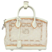 Louis Vuitton 2012 White Monogram Transparence Lockit Handbag M40699