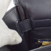 Hermes Blue Indigo Gulliver Kelly 32 Retourne 2way Shoulder Handbag