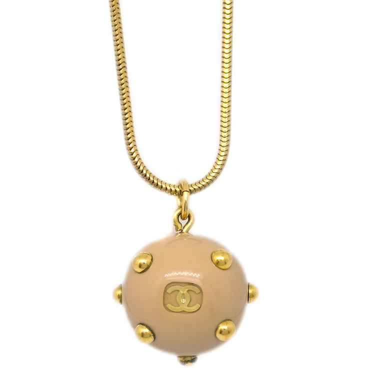 Chanel Ball Pendant Necklace Gold