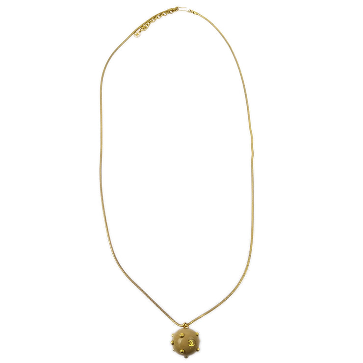 Chanel Ball Pendant Necklace Gold
