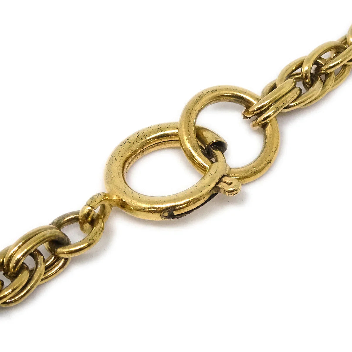 Chanel Bag Chain Pendant Necklace Gold 95P