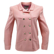 Chanel Double Breasted Jacket Pink 98P #40