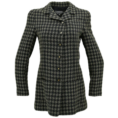 Chanel Checked Jacket Black