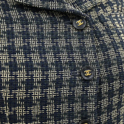 Chanel Checked Jacket Black