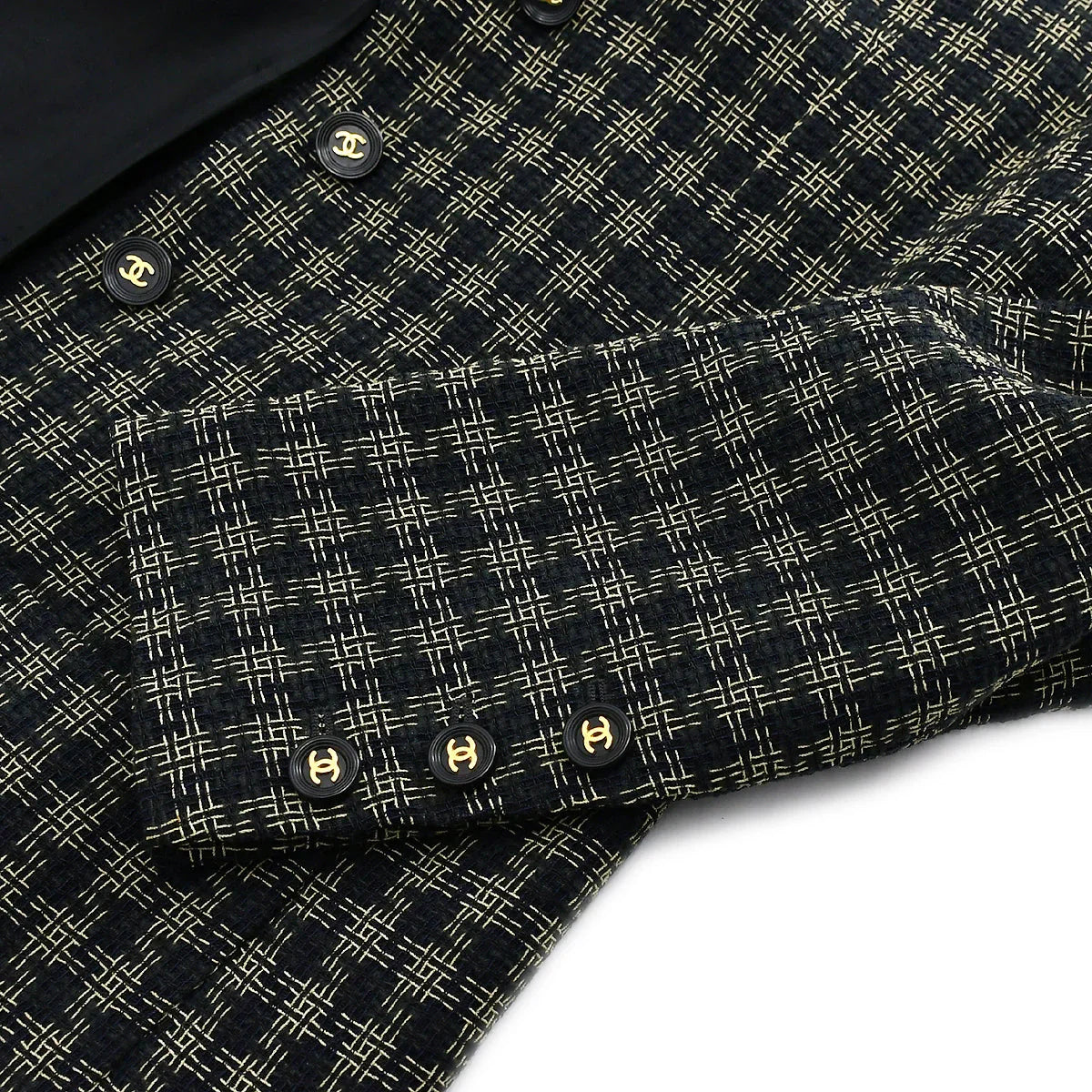 Chanel Checked Jacket Black