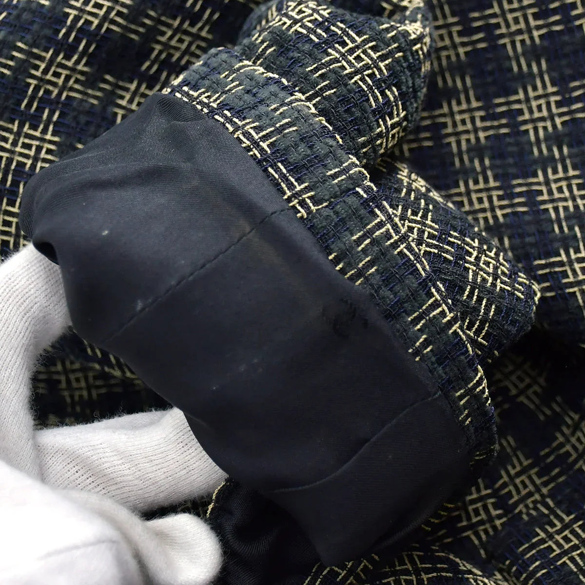 Chanel Checked Jacket Black
