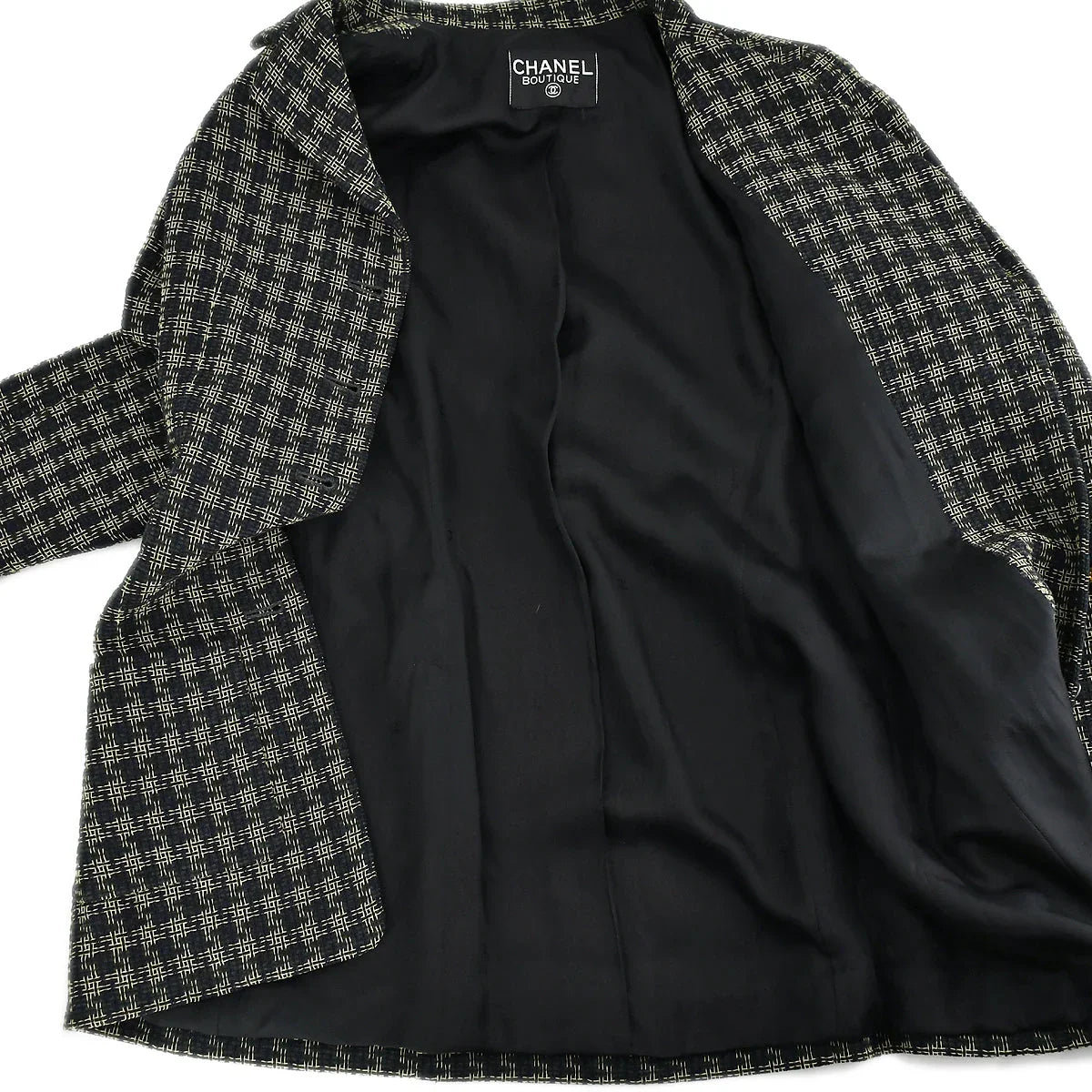 Chanel Checked Jacket Black