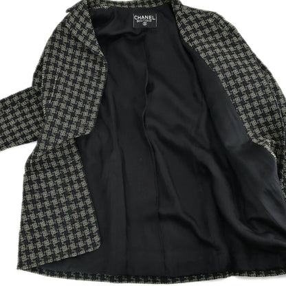 Chanel Checked Jacket Black