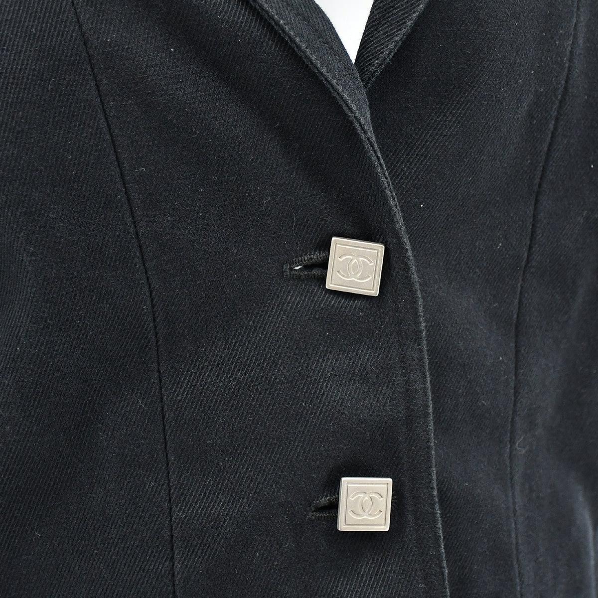 Chanel Sport Line Single Breasted Jacket Black 06P #44