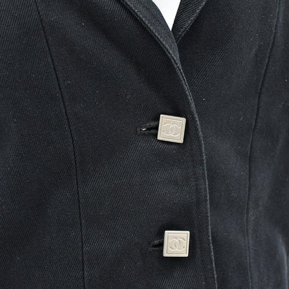 Chanel Sport Line Single Breasted Jacket Black 06P #44