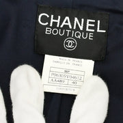 Chanel Double Breasted Jacket Navy 96P #40