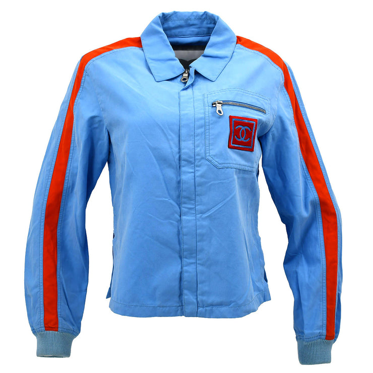 Chanel Sport Line Zip Up Jacket Light Blue 02S #38