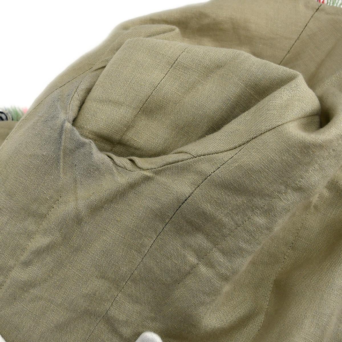 Chanel Collarless Striped Jacket Beige 00C #34