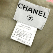 Chanel Collarless Jacket Beige 00C #34