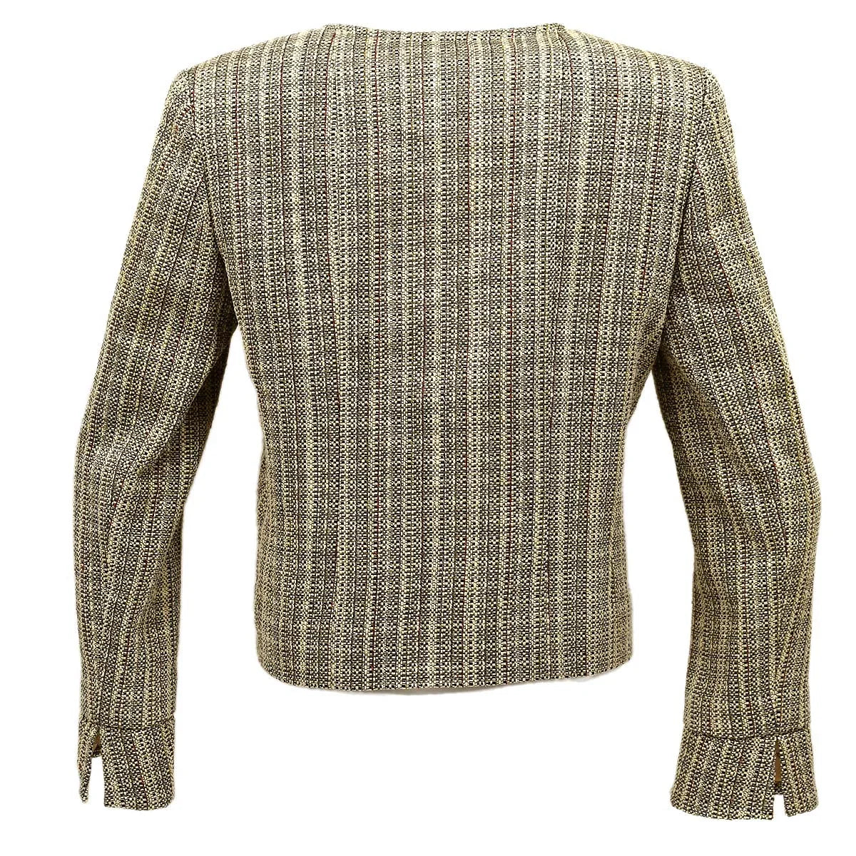 Chanel Collarless Jacket Beige 03P #44