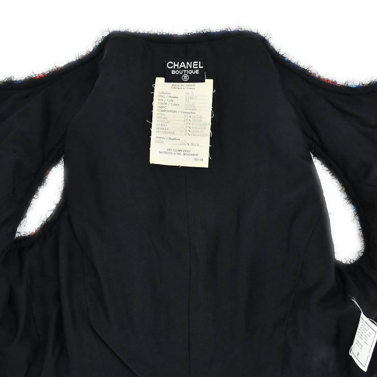 Chanel Ensemble Jacket Tops Black 94H #36 #34