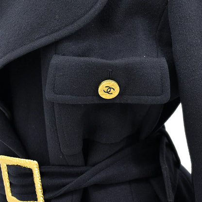 Chanel Belted Jacket Navy 94A #42