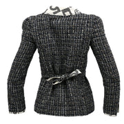 Chanel Single Breasted Jacket Black 06P #36