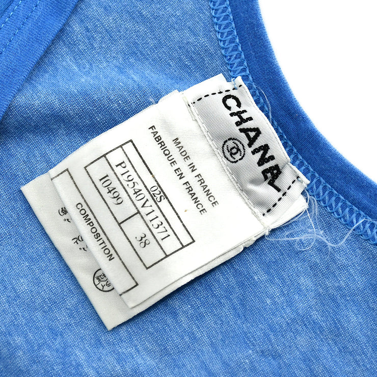 Chanel Surf Line Sleeveless Tops Blue 02S #38