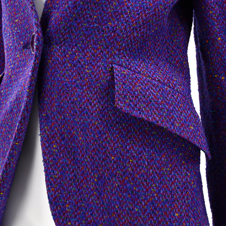 Christian Dior Collarless Jacket Purple #M