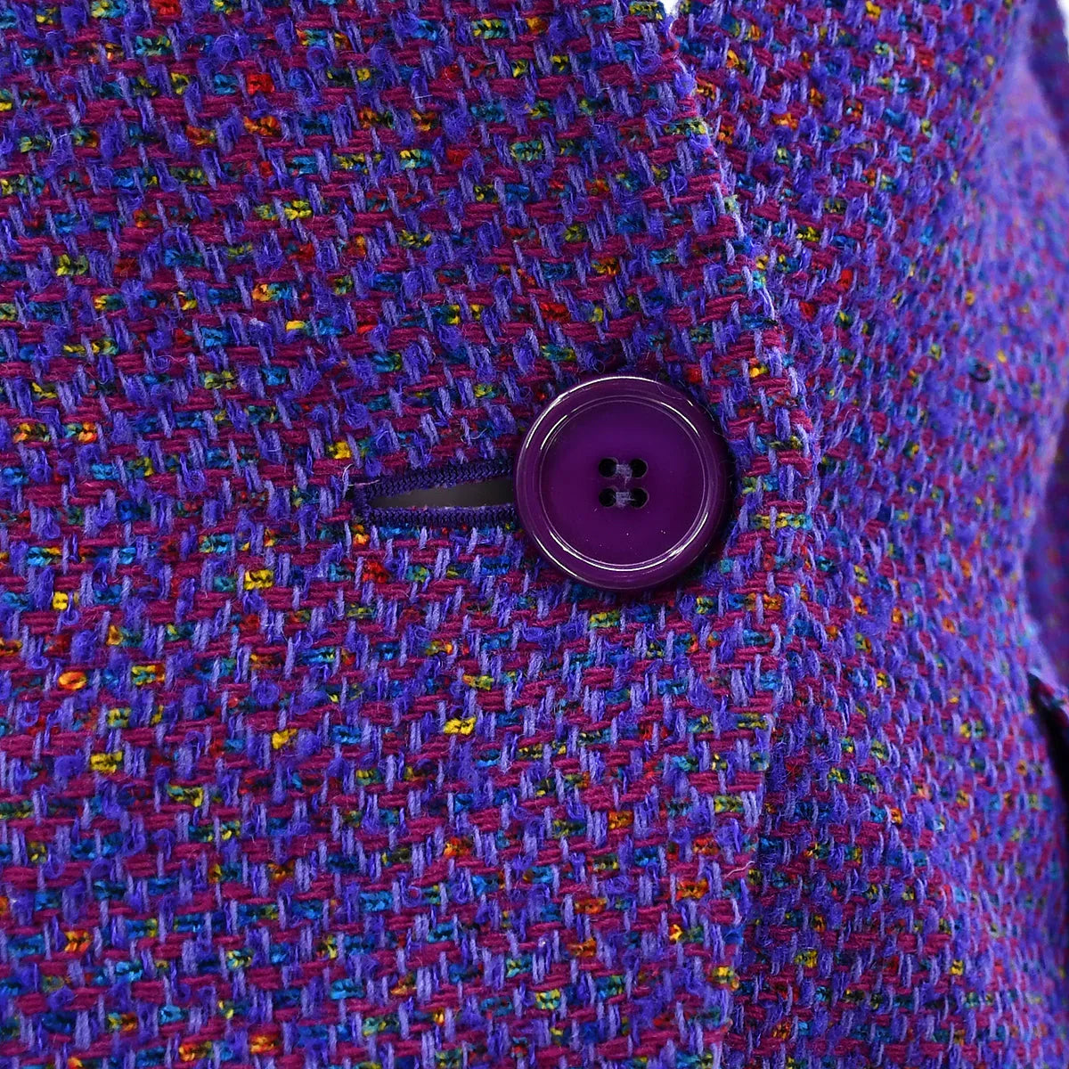 Christian Dior Collarless Jacket Purple #M