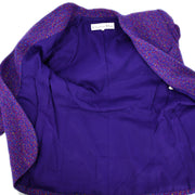 Christian Dior Collarless Jacket Purple #M