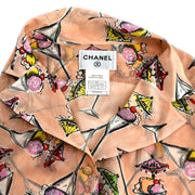 Chanel Blouse Shirt Pink 04C #44