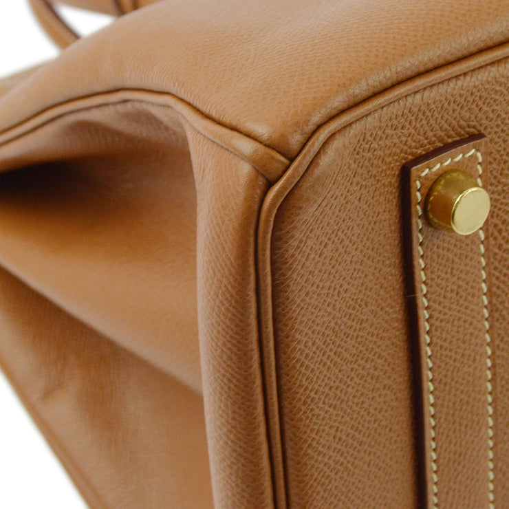 Hermes Gold Epsom Birkin 35 Handbag