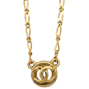 Chanel Medallion Pendant Necklace Gold 1982