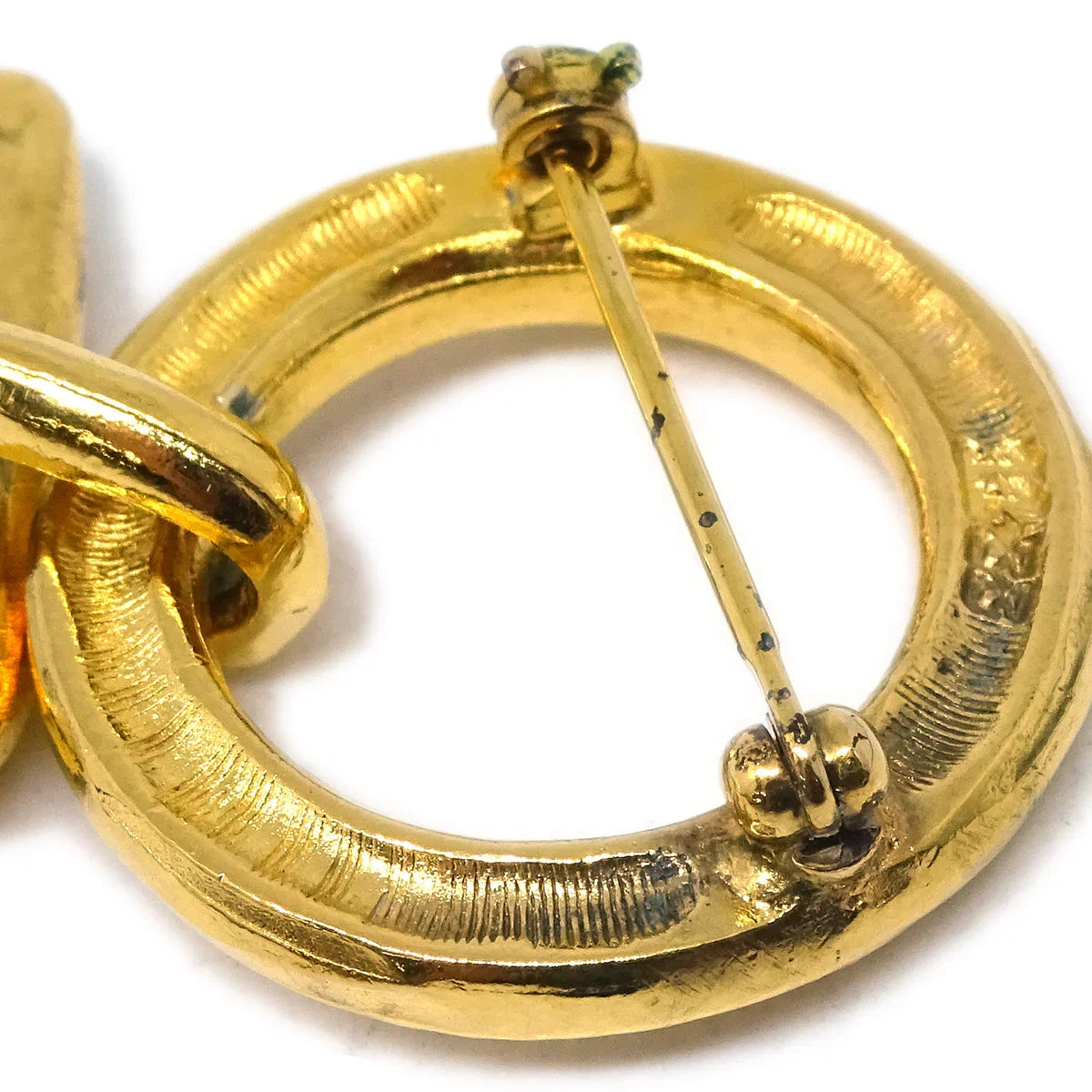 Chanel Plate Brooch Pin Gold 1133