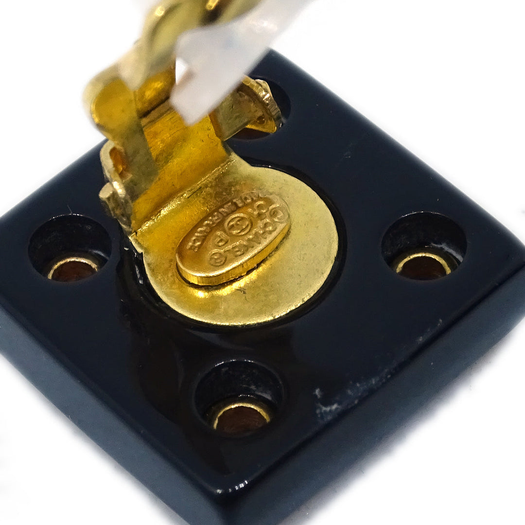 【CHANEL】★Vintage★SQUARE EARRINGS スクエア ピアス Chanel Square Earrings Clip-On Black 01P – AMORE Vintage Tokyo