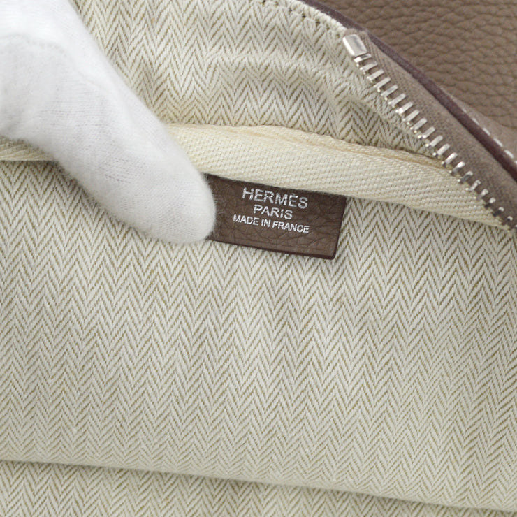 Hermes 2014 Etoupe Taurillon Clemence Victoria 2 12H Business Handbag