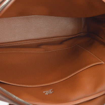 Hermes 2003 Natural Fauve Toile GM Buffalo Plume Doc 38 Handbag