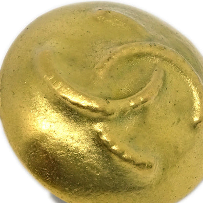 Chanel Button Earrings Clip-On Gold 95C