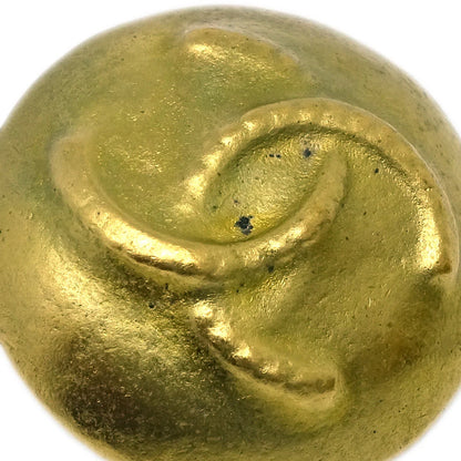 Chanel Button Earrings Clip-On Gold 95C