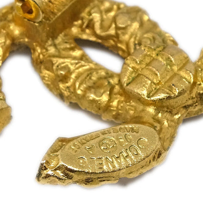 Chanel CC Earrings Clip-On Gold 93A Large