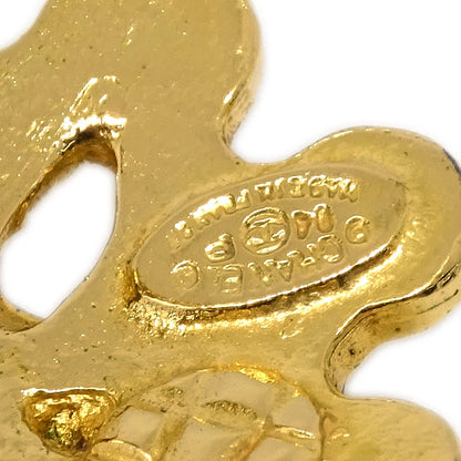 Chanel Flower Earrings Clip-On Gold 94P