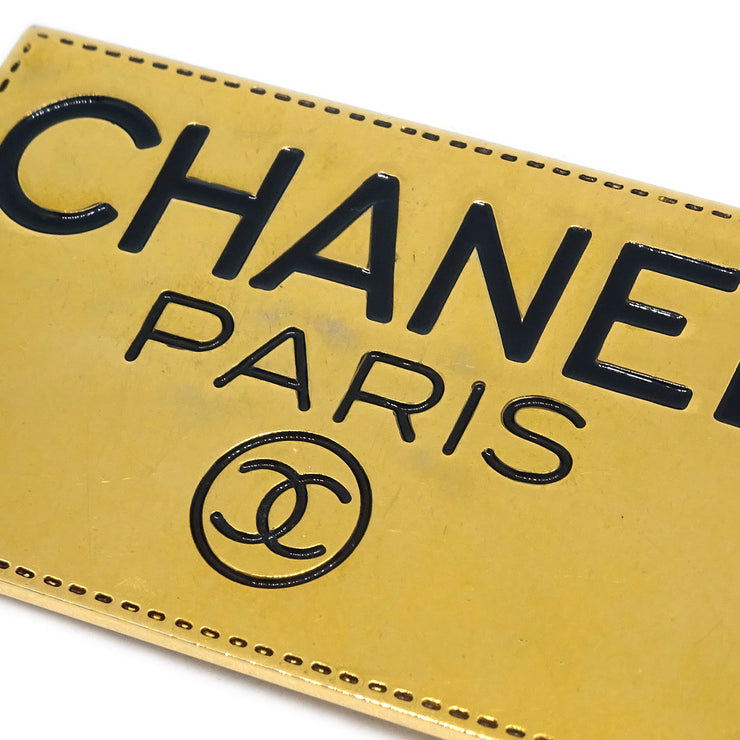 Chanel Plate Brooch Pin Gold