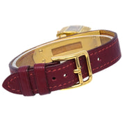 Hermes 1990 Kelly Watch Red Taurillon Clemence