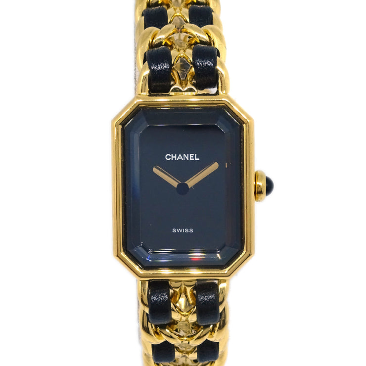 Chanel Premiere Watch Gold Black #M