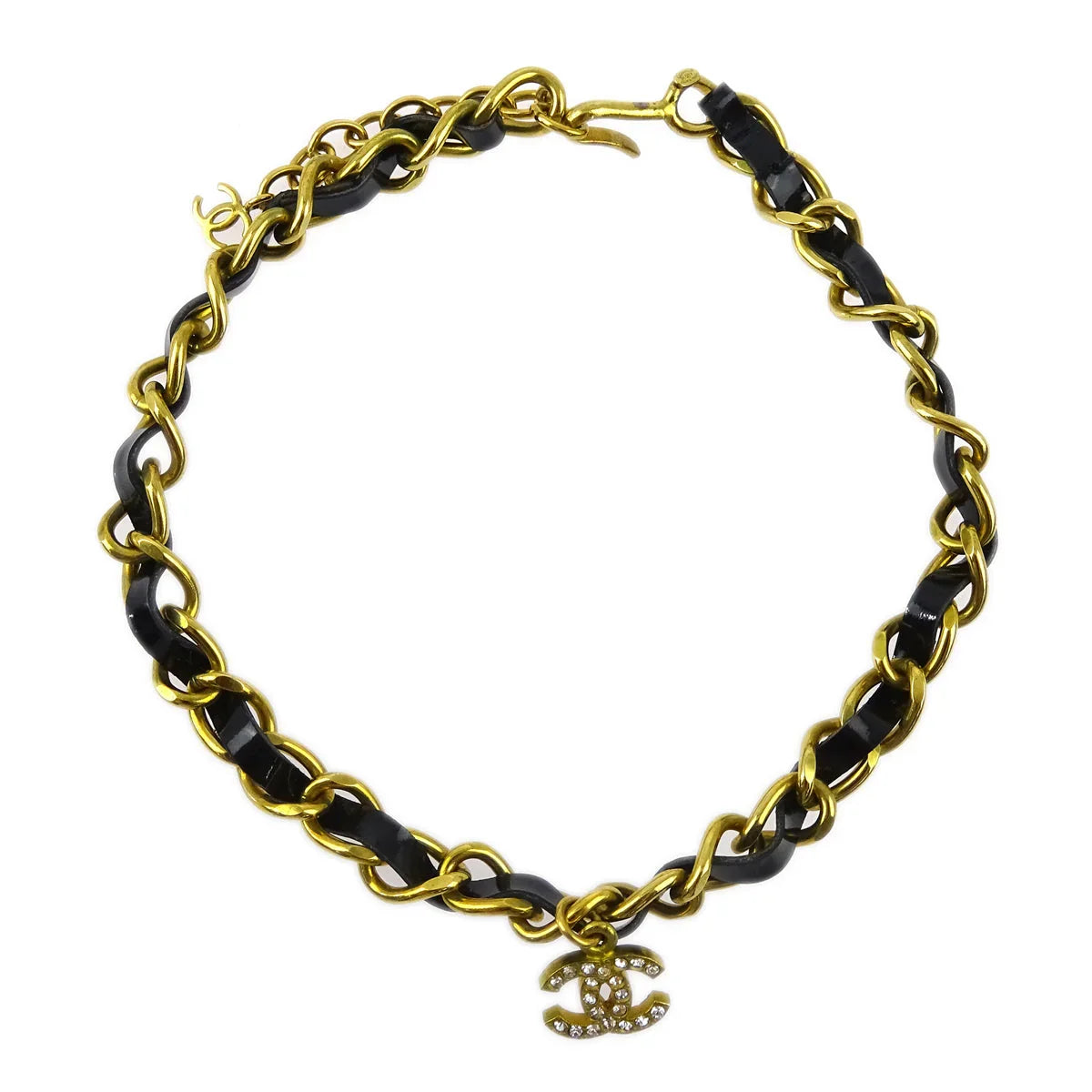 Chanel 1995 Crystal & Gold CC Choker