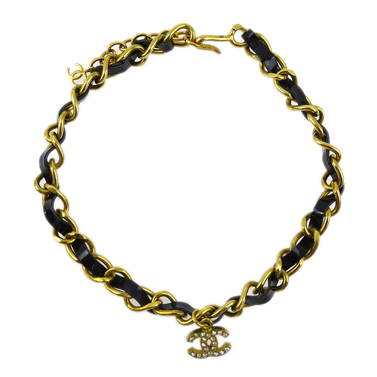 Chanel 1995 Crystal & Gold CC Choker