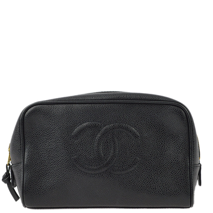 Chanel 1996-1997 Caviar Timeless Cosmetic Pouch