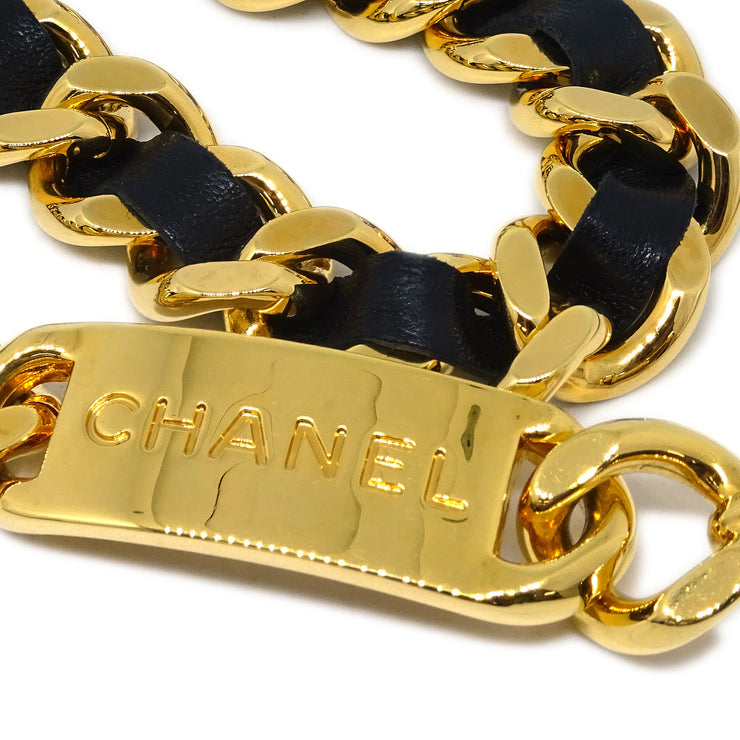 Chanel Medallion Chain Belt Black 94A Small Good