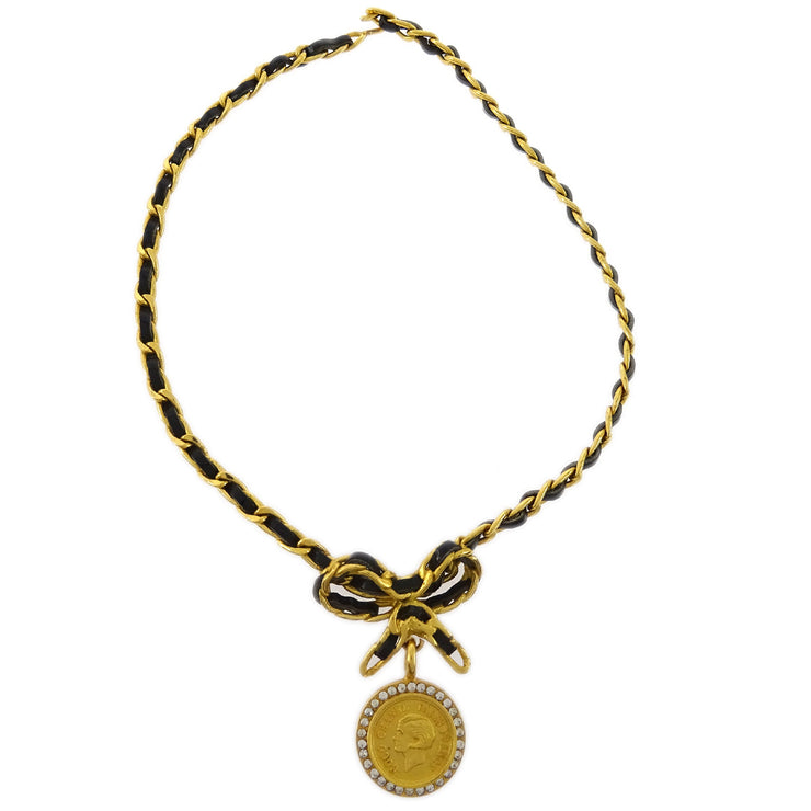 Chanel 1996 Crystal & Gold Medallion Choker